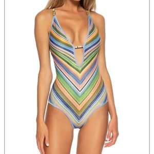 Becca by Rebecca Virtue- Elizabeth Plunge One-piece Swimsuit